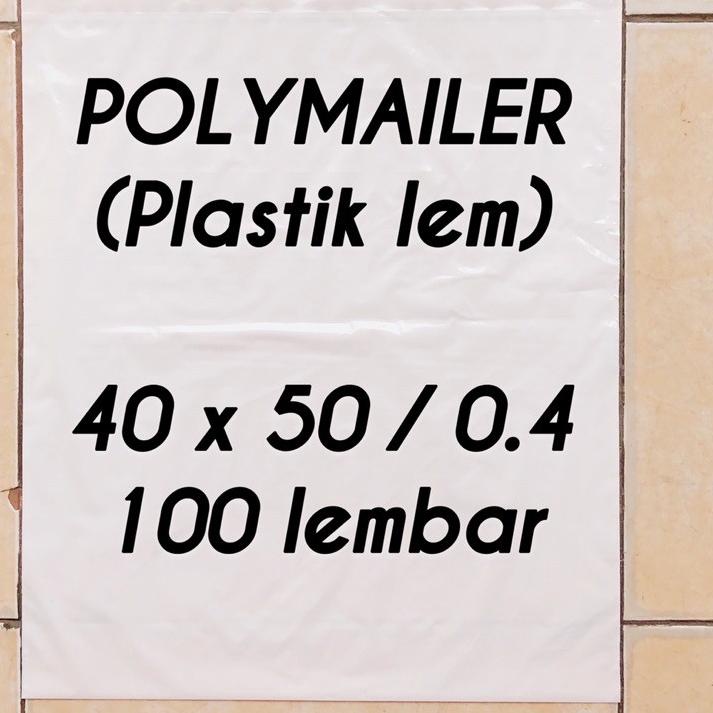 

♣ plastik packing POLYMAILER JUMBO 40x50 0.4 100 lembar hitam putih plastik lem ♠