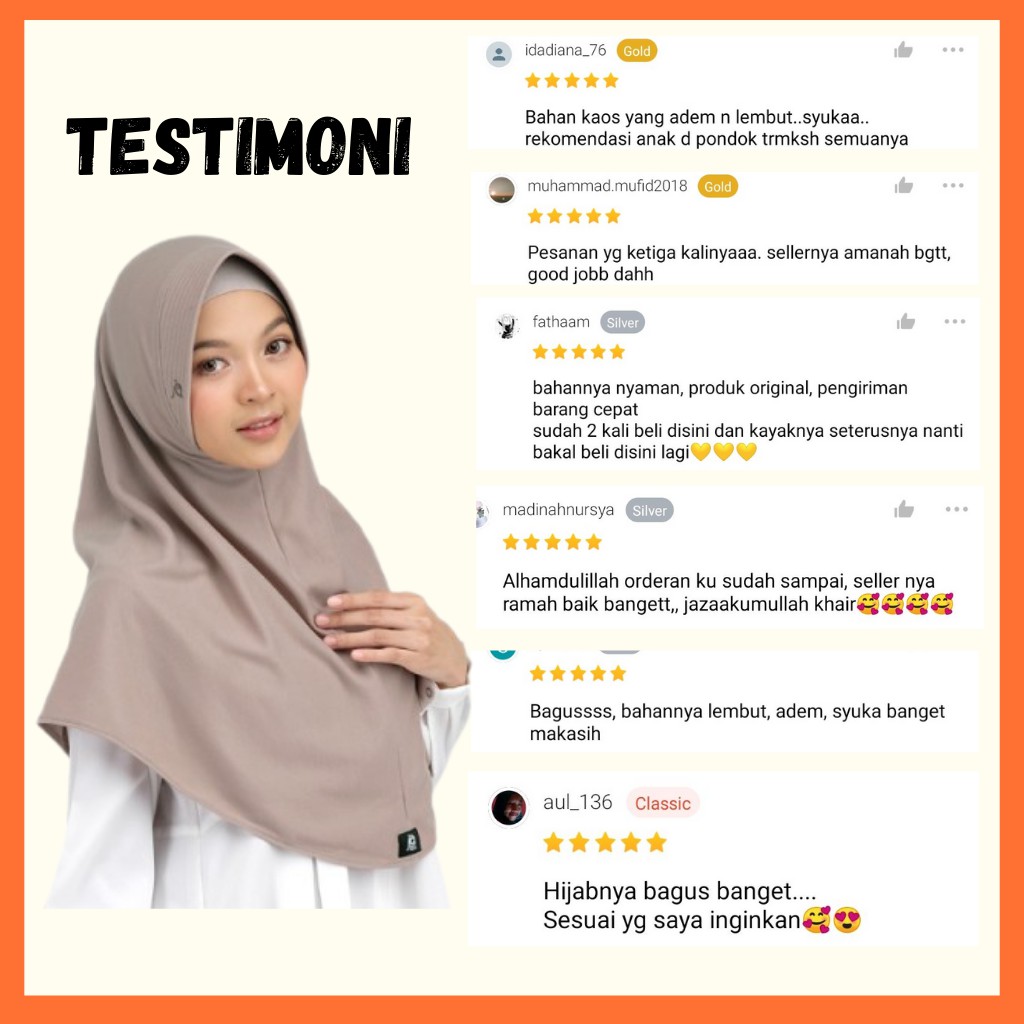 Hijab Instan Jilbab Kaos warna Mocca - Kerudung Amira Jilbab arfa-5