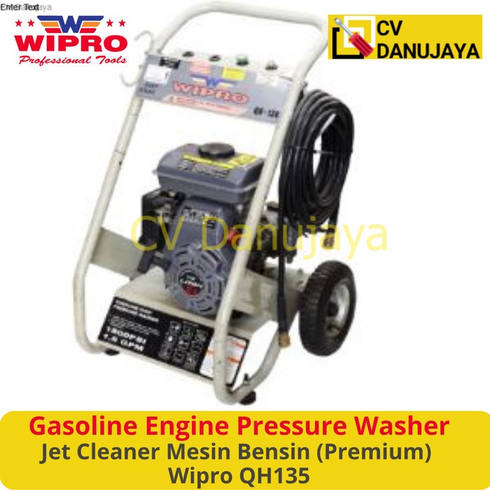 Gasoline Engine Pressure Washer Jet Cleaner Mesin Bensin Wipro QH135