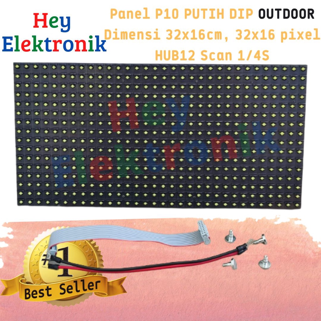 Panel Module Model LED P10 Kuning Yellow DIP Outdoor Running Text