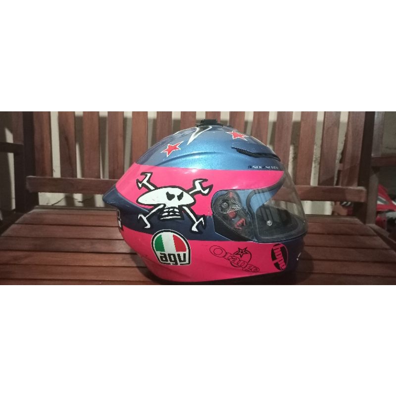 Helm AGV K3SV Pinky Blue Original Bekas