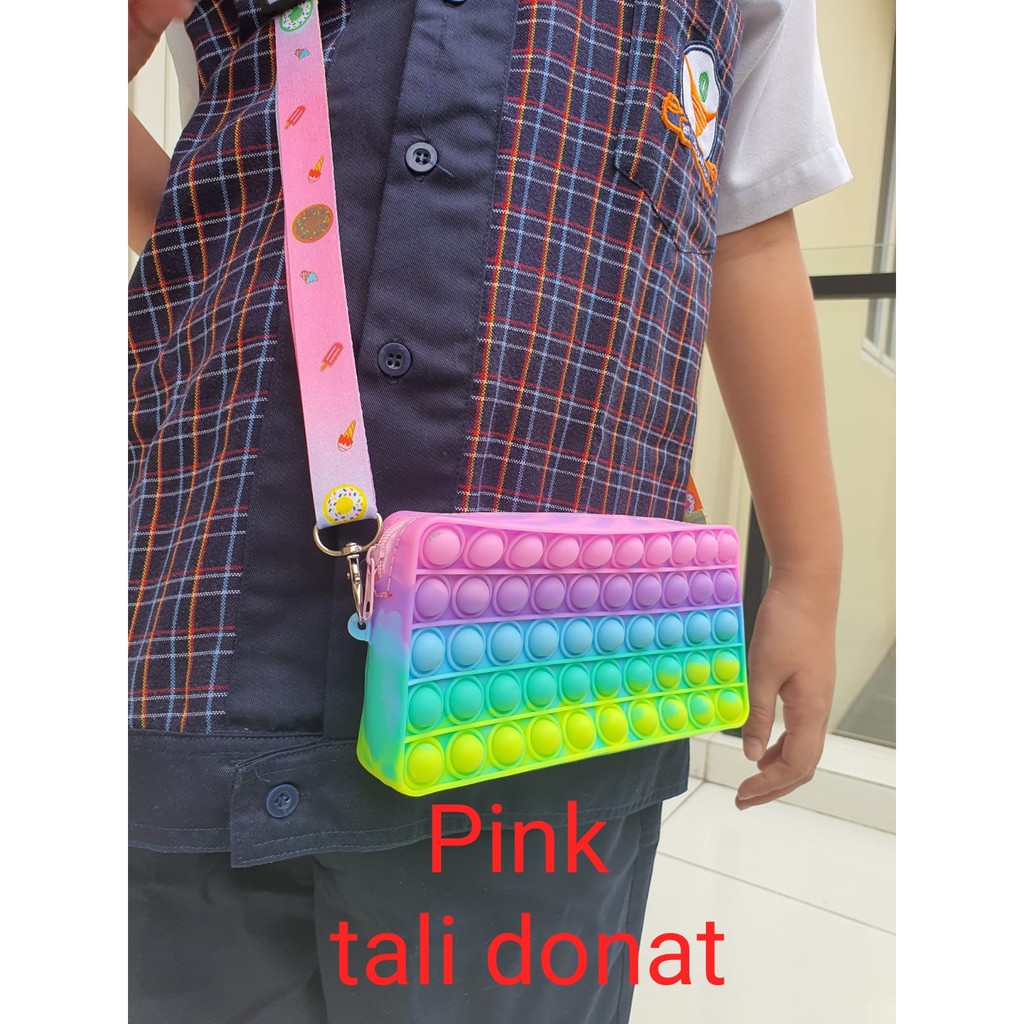 mrcaisen TAS KOTAK pensil Pop It Wallet Cross Bag Tas Pop it Stress Fashion Bag p014