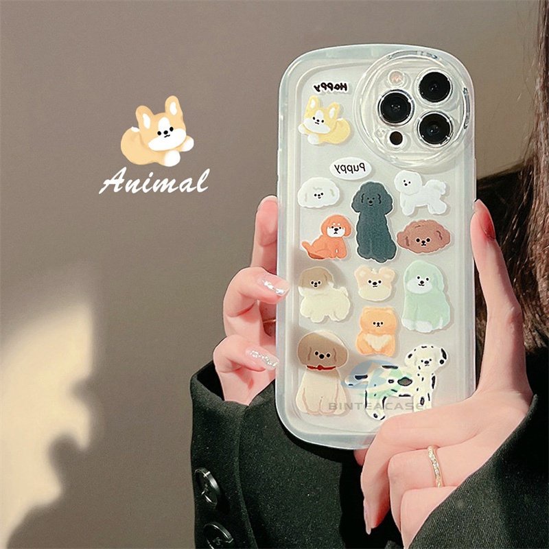 Casing TPU VIVO Y16 Y33S Y22 Y35 Y21T Y21S Y33S Y11 Y12 Y15 Y17 Y12S Y12A Y15S Y15A Y20S Y19 Y50 Y1 S Motif Anak Anjing