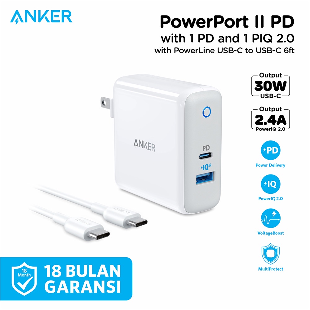 PowerPort II PD With 1PD And P1Q2.0 (White) - A2321L21-0