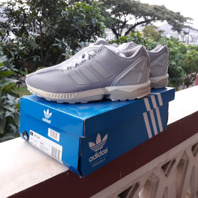 BNIB Adidas ZX Flux Women Grey Abu-Abu Size 36 100% Original New B34483 BONUS TALI RARE ITEM