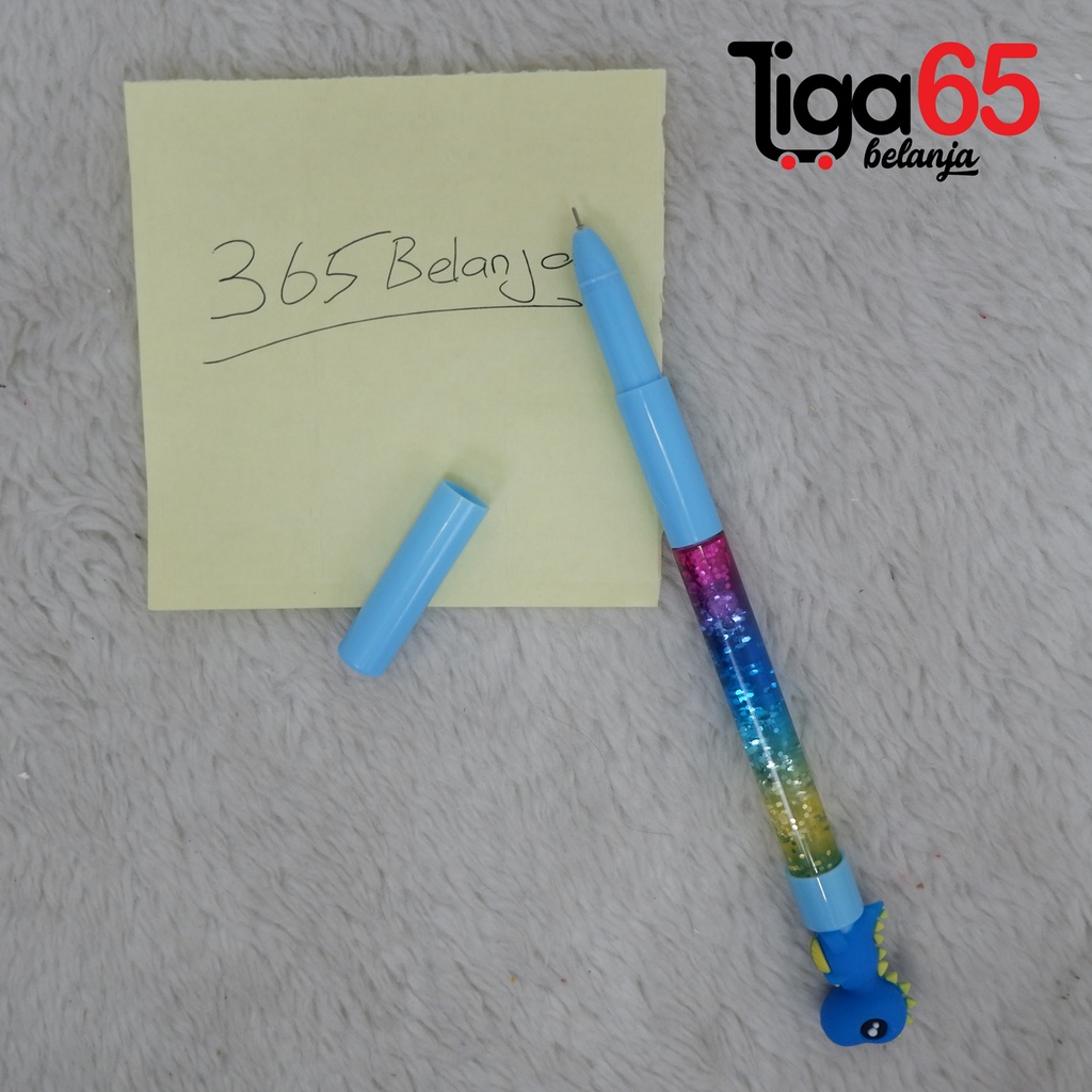 365 GEL PEN #41154 Pulpen Gel Glitter Bahan Plastik Karakter