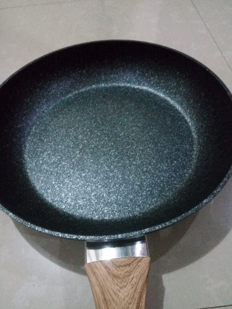 Wajan Fry Pan Teflon Anti Lengket Yoshikawa Marble Ceramic Pan 28cm