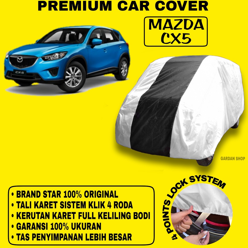 Body Cover MAZDA CX5 SILVER HITAM Penutup Bodi Mobil Mazda Cx5 Waterproof PREMIUM