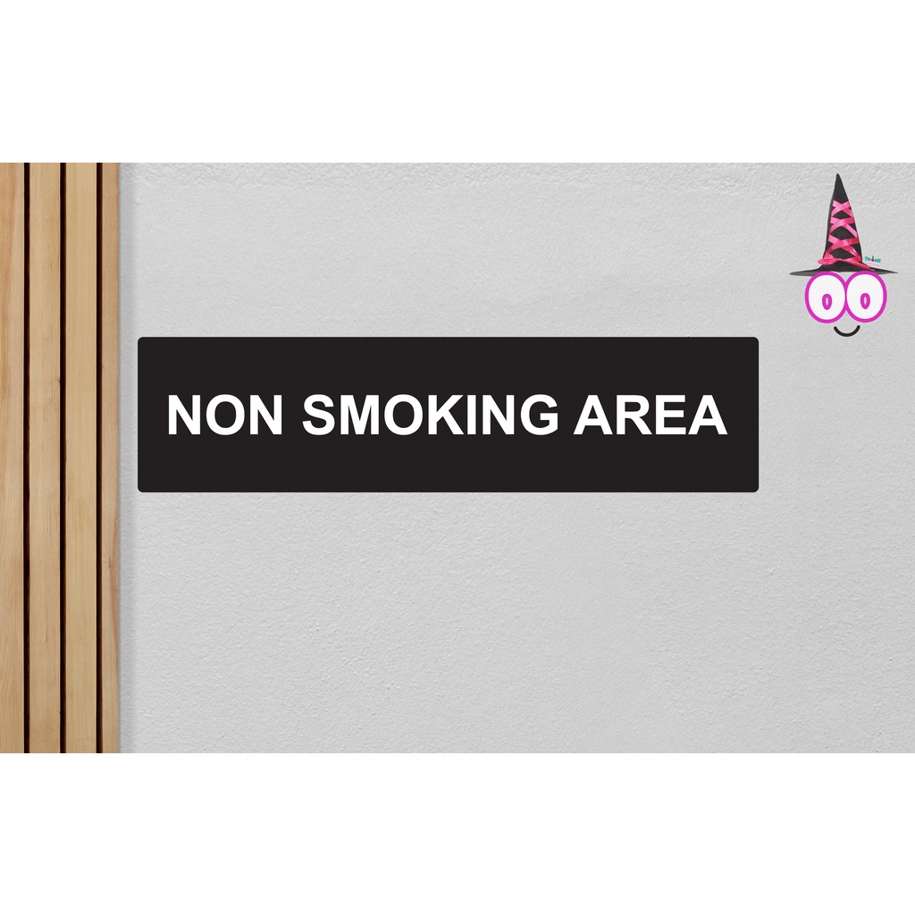 Papan Tanda No smoking Area Sign | Non Smoking Area Sign | Acrylic Signage Non Smoking Area |  Signage Ruangan Merokok | No Smoking Area Signage |  Penanda Pintu Ruangan Tidak Merokok | Kawasan Dilarang Merokok