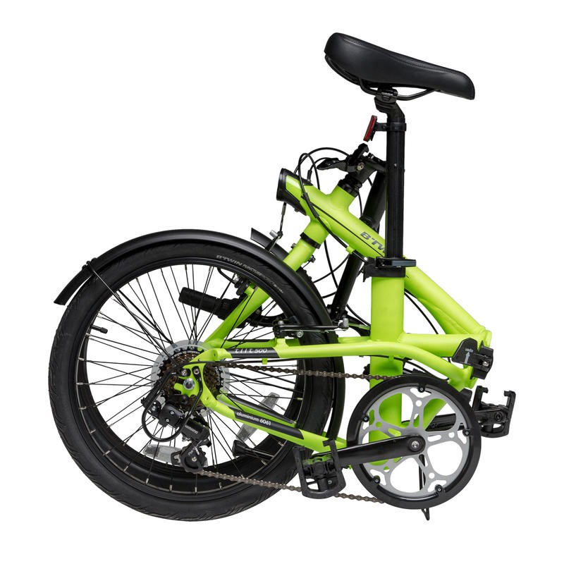 BTWIN Tilt 500 Hoptown Sepeda Lipat 20 Inch Folding Bike - Yellow