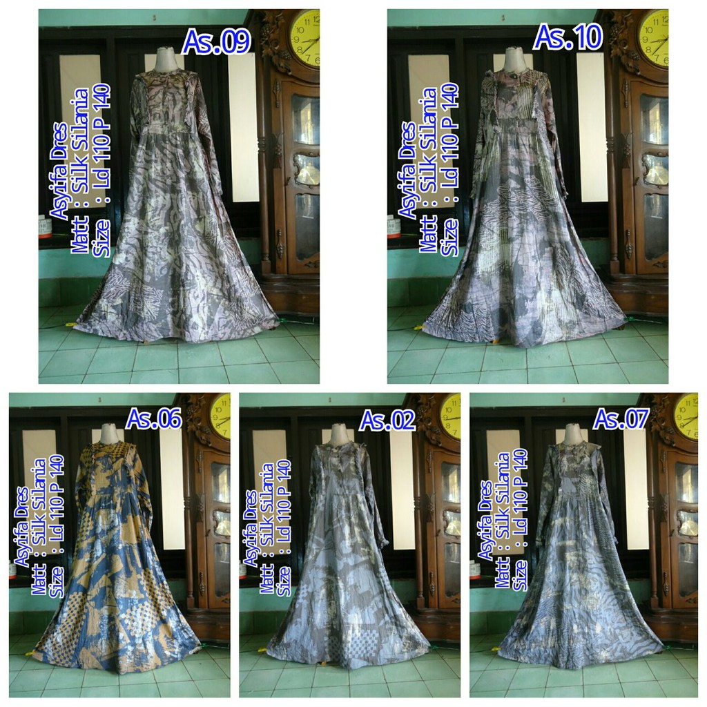 Gamis Silk Pelangi/asyifa dres/Gamis Fashion
