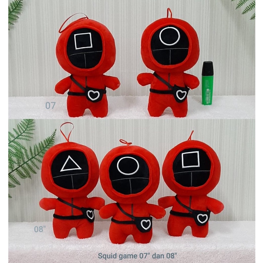 Boneka Squid Game Size 8&quot;/25cm/kado ultah/boneka karakter/boneka game