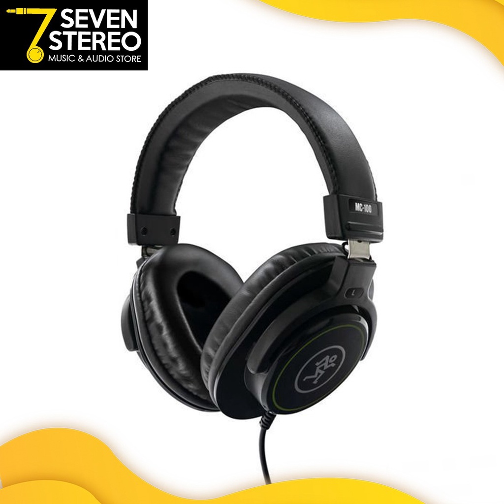 MACKIE MC100 MC 100 Headphone Monitoring Flat Closed Back