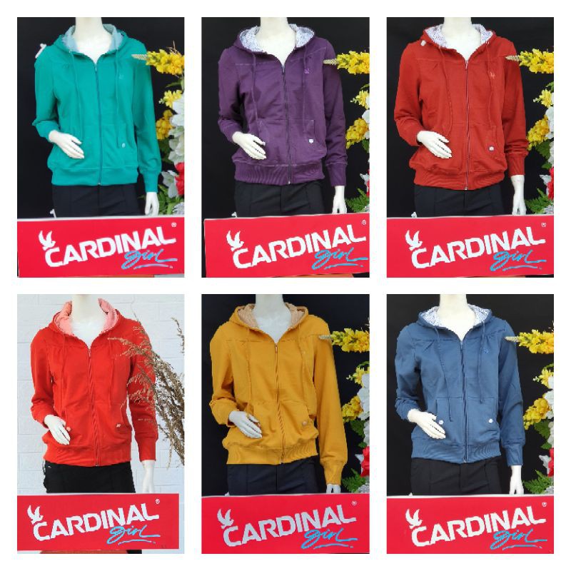 Jaket Hoodie CARDINAL Wanita  6 warna 100% Original/ modernjombang