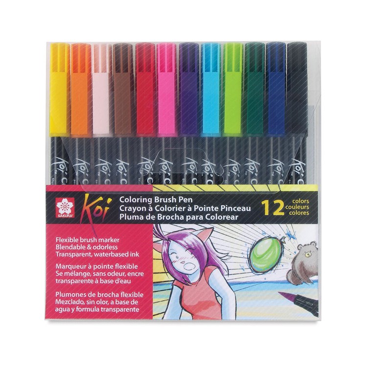 

BEST SELLER LA05 Sakura Koi Coloring Brush Pen - 12 Color Set TERLARIS