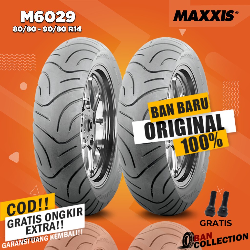 Ban Motor Matic // MAXXIS M6029 80/80 - 90/80 Ring 14 Tubeless ban motor matic tubles ring 14 ban mo
