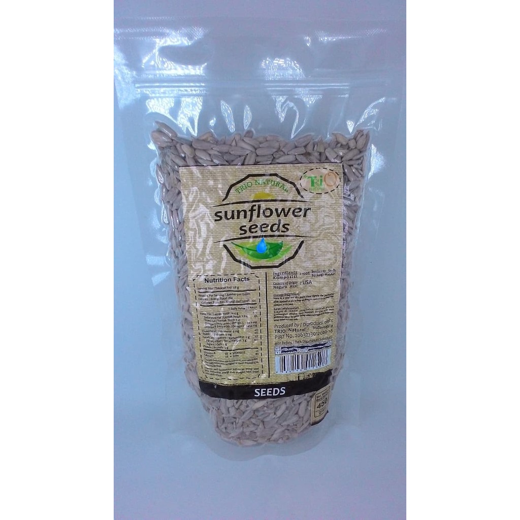 

Sunflower Seed Trio Natural 450 Gr/ Biji Bungan Matahari Utuh