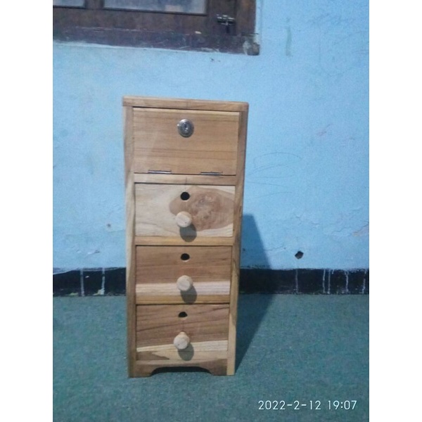 laci mini susun 4 kayu jati