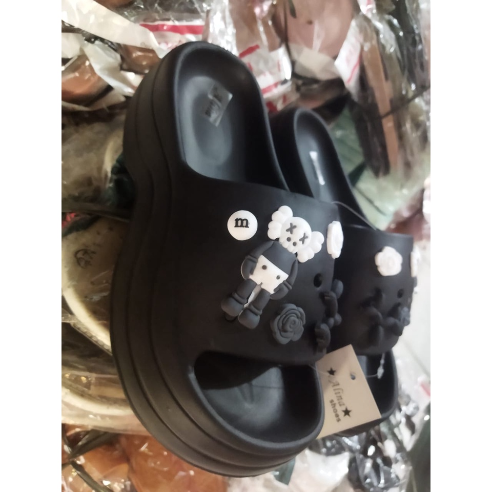 Sandal selop wedges wanita / 7002-A8 ( 36-41 ) / Sandal import terlaris / EVA RUBBER BALANCE