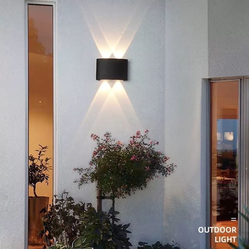 Lampu Dinding Minimalis Hitam Wall Lamp Indoor Outdoor Berkualitas