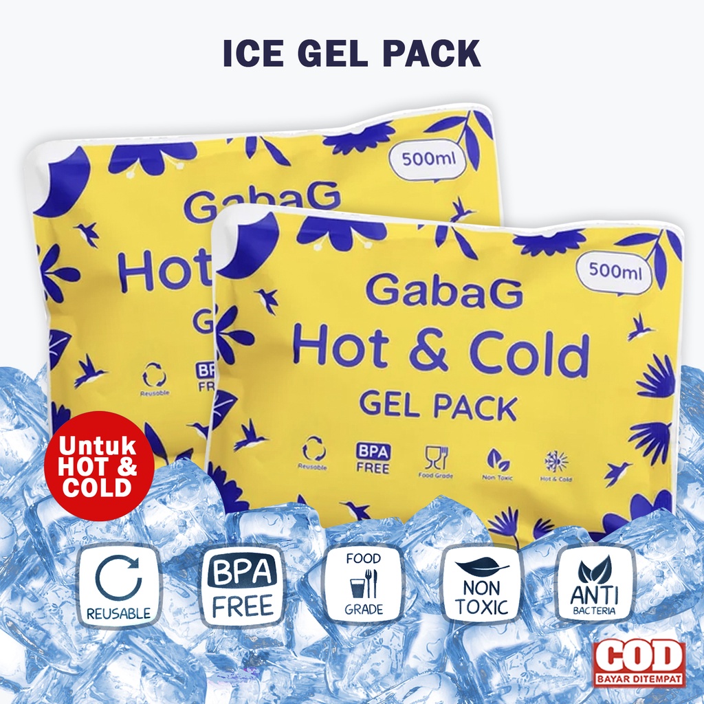 Ice gel pack gabag kuning 500 gram gel pendingin asi penghangat makanan ice gel asip cooler gel gabag cool gel