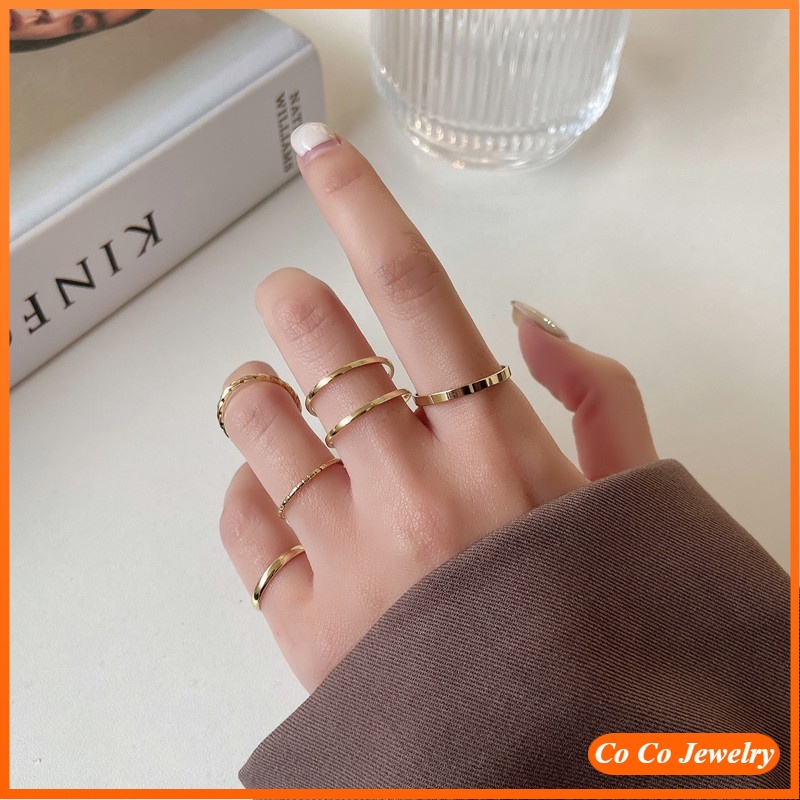 Japan and South Korea New Simple Personality Niche Design Cold Wind Ring INS Trend Fashion Accessories Jewelry Gifts