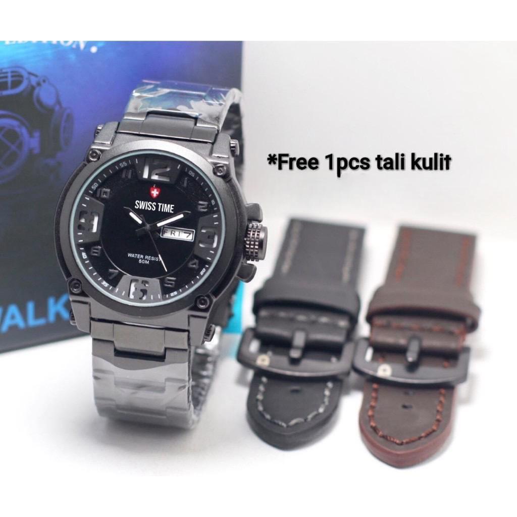 (BW) JAM TANGAN PRIA ST WALKER TGL HARI SA-47 SET