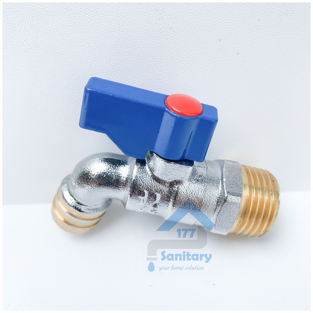 Kran Taman Full KUNINGAN Mini 1/2 inch -keran air cebol kecil tembok mungil small faucet brass garasi keran hemat tempat /i22