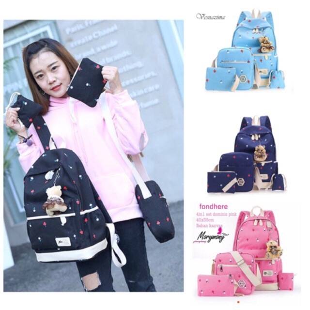 Back Pack Double Decker_Tas Ransel Anak_Lol_Unicorn_Superhero_Paw Patrol_Shopkins Fashion Cewek