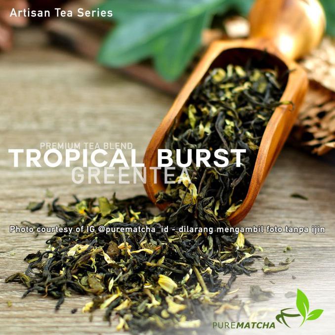 

[[BISA COD]] Artisan Tea Cafe - Green Tea Fruity Tropical Burst 250gr Teh Hijau STOK TERBATAS Kode