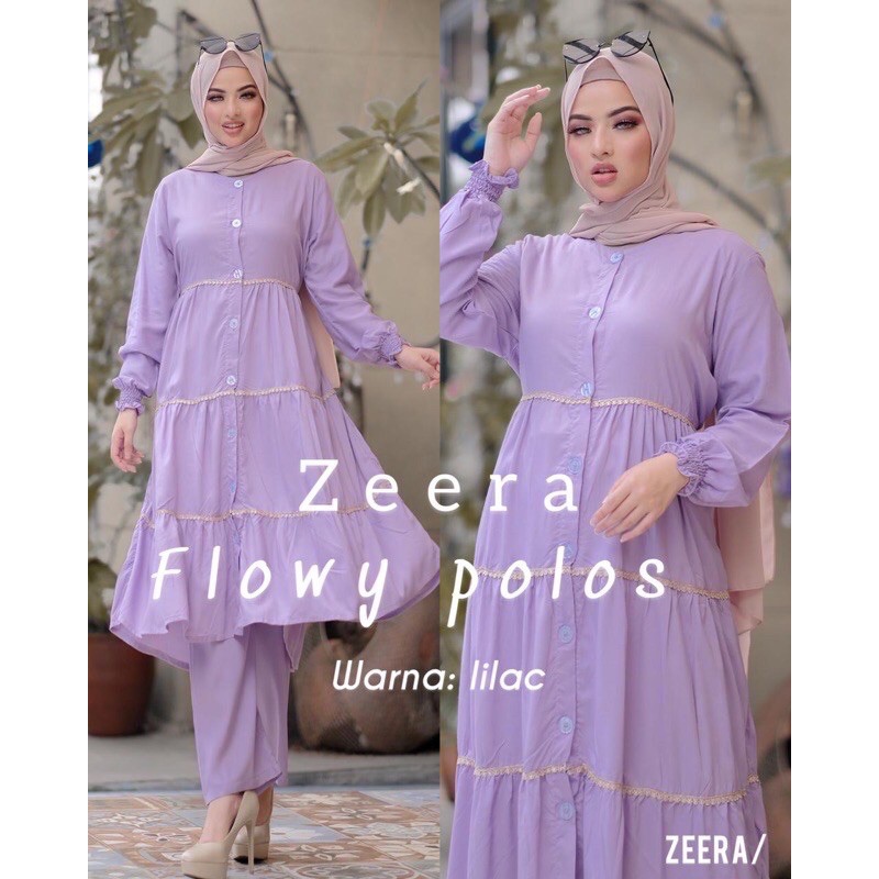 DASTER ARAB ZEERA SETELAN FLOWY POLOS by ZEERA ORI
