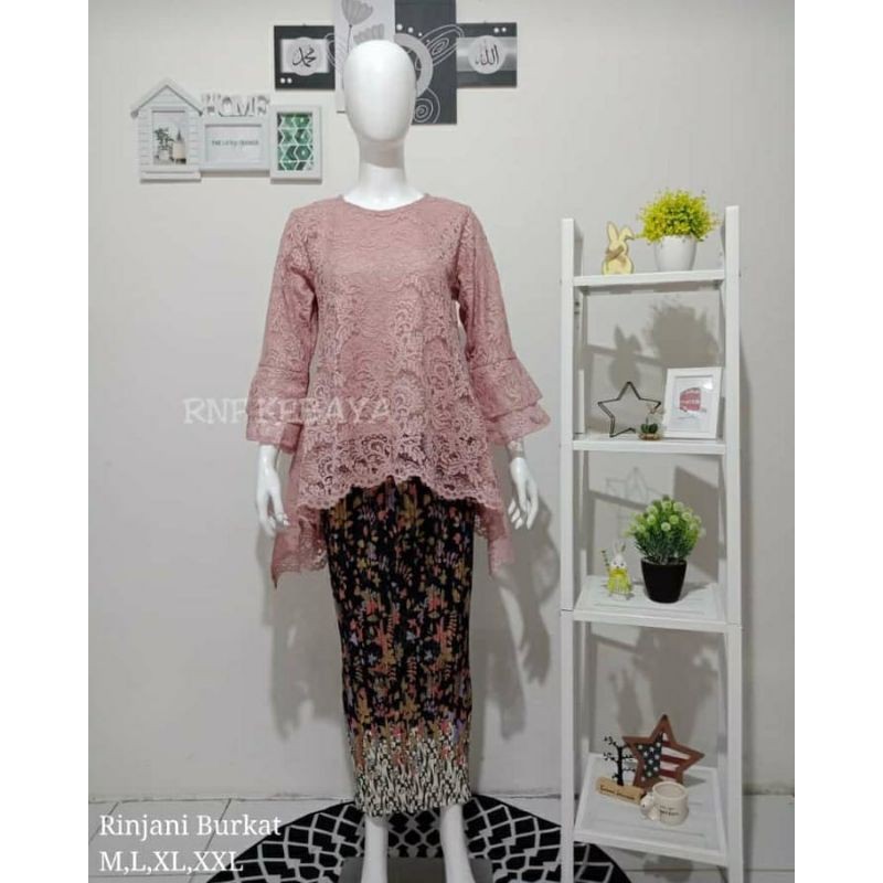 IndahKebaya | SET KEBAYA RINJANI BROKAT MODERN / KEBAYA WISUDA / TERMURAH KEKINIAN / REAL PICTURE