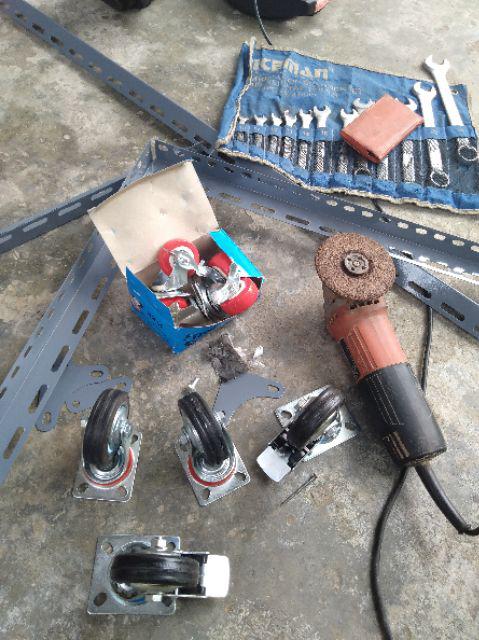 Roda Karet 3 In Roda Etalase Lemari Hitam Hidup Roda Swivel 3 Inch 75mm