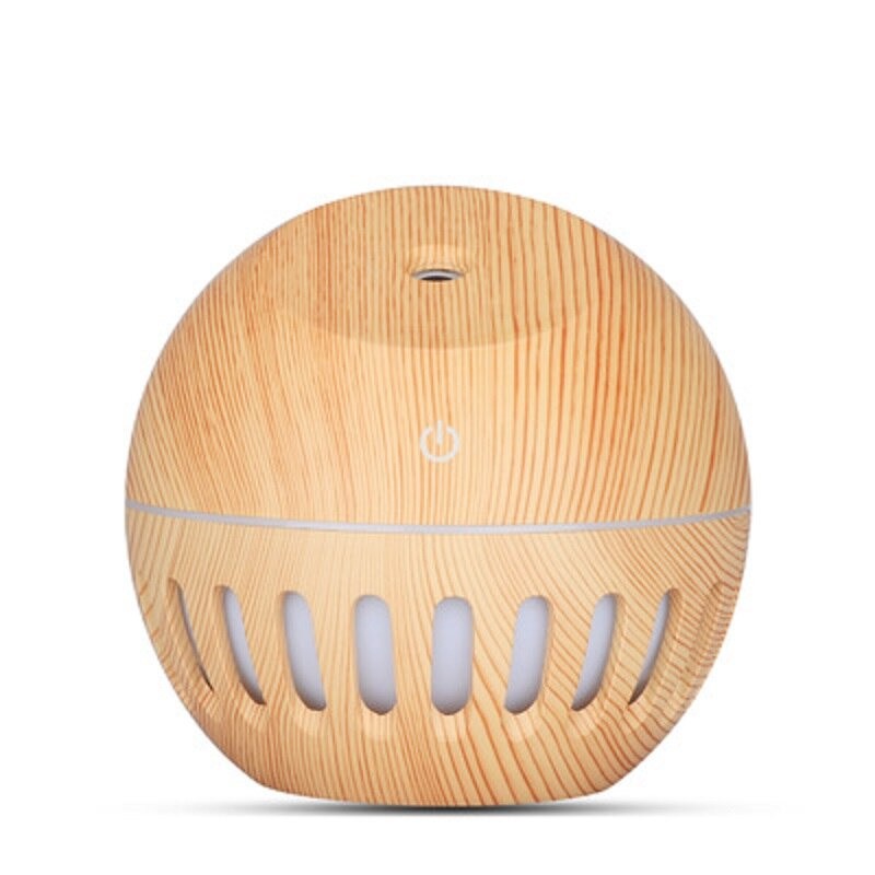 BAYAR DI TEMPAT Pelembab Udara Air Humidifier Aromatherapy Diffuser Wood Design 130ml - Dark Brown