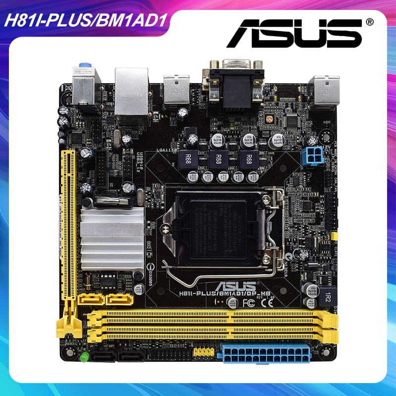 PREORDER ASUS H81I-PLUS/BM1AD1/DP_MB Motherboard 1150 Motherboard DDR3 Intel H81 16GB Support Core i