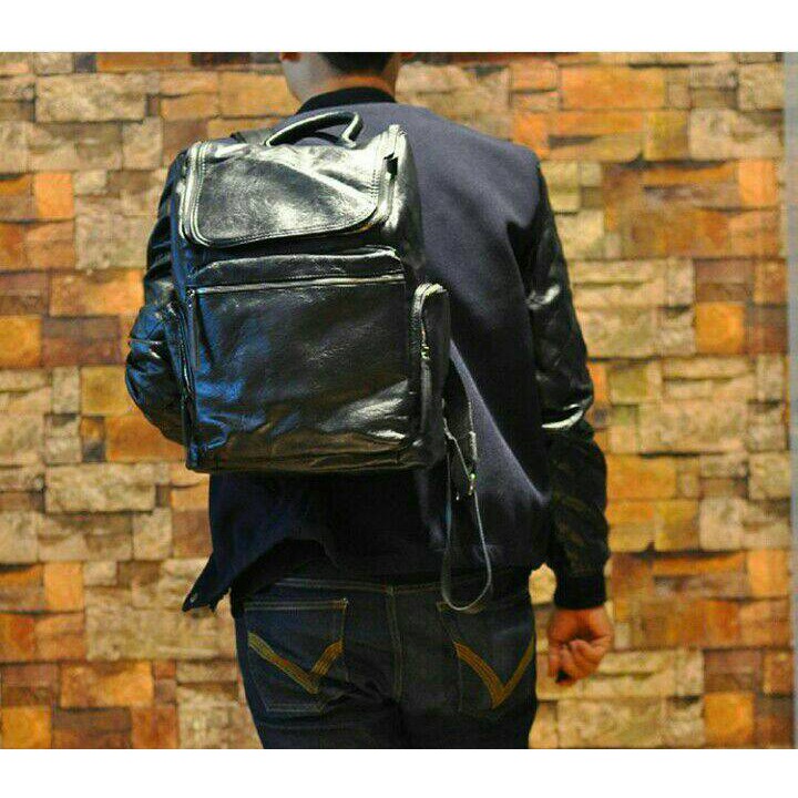 Tas ransel kulit / Tas kulit pria/ Tas Cowok korea
