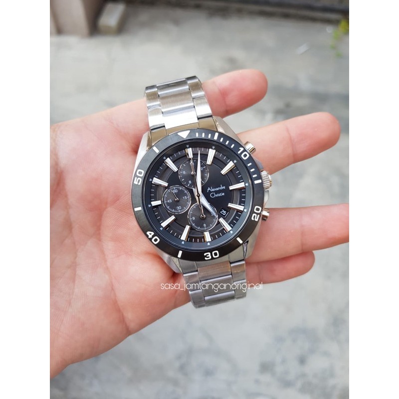 Jam Tangan Alexandre Christie Ac 6525 Original Silver Pria