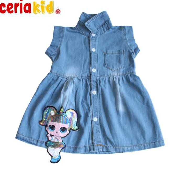 Dress Anak Perempuan - CK Baju Anak Dress LOL Jeans original