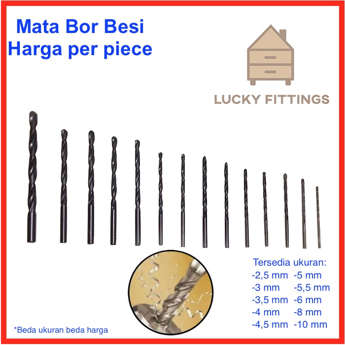 Mata Bor Besi MAKITA 2,5 3 3,5 4 4,5 5 5,5 6 8 10 mm / Forstner Bit Besi Hole Saw Pelubang Kayu
