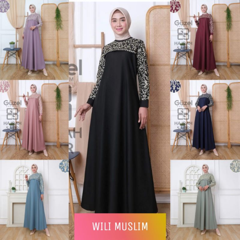 WILI MUSLIM   / FASHION MUSLIM / GAMIS MADINA HAJRAH SAFIR PREMIUM 2022 / BAHAN KATUN MADINA TOYOBO 