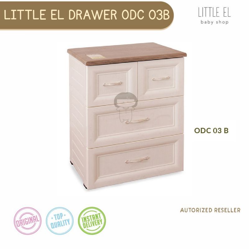 Little El Drawer - Olymplast ODC 03B Lemari Plastik - Drawer Baju Bayi dan Anak - Lemari Bayi