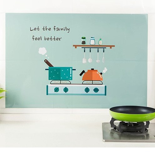 WALL STICKER ANTI MINYAK DAPUR MOTIF BESAR- STICKER DAPUR