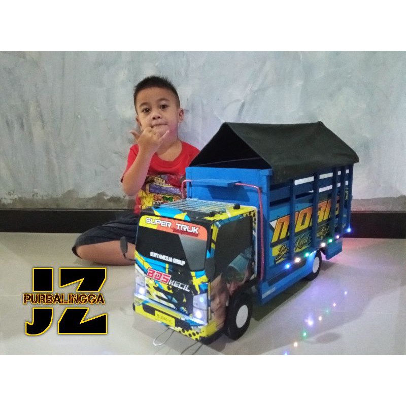 MINIATUR TRUK OLENG SUPER JUMBO 70x30  FULL KAYU JATI OLENG PARAH 70x30