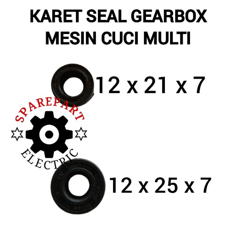 KARET SEAL AS GEAR BOX MESIN CUCI UKURAN 12X21 12X25