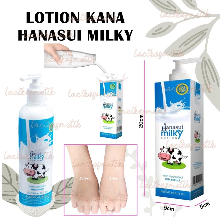 ✨LACIKOSME✨ HANASUI PAKET BODY CARE 3IN1 LOTION / BODY SERUM GEL / LOTION HANASUI KANA MILKY BPOM