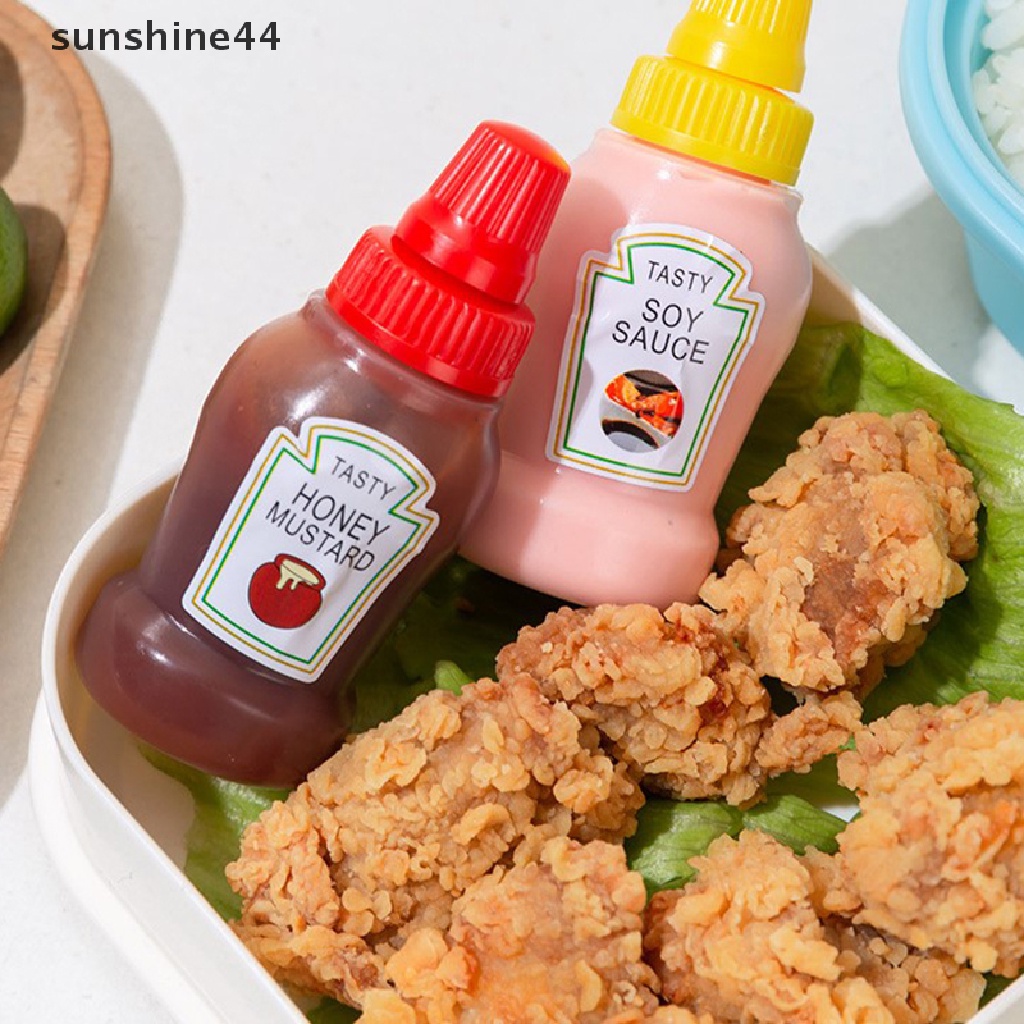 Sunshine 3PCS / 2PCS Botol Saus Tomat / Kecap / Salad / Bento / Makan Siang Mini Portable