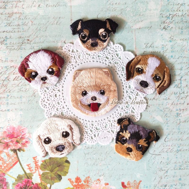 Iron Patch Bordir Tempel Dog Anjing Puppy retriever pomerian beagle chihuahua shihtzu yorkie baju