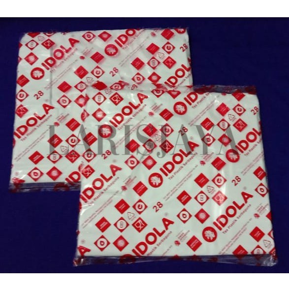BAGUS SEKALI Kantong Plastik Kresek IDOLA Putih Susu Ekonomis Uk 28 x 48