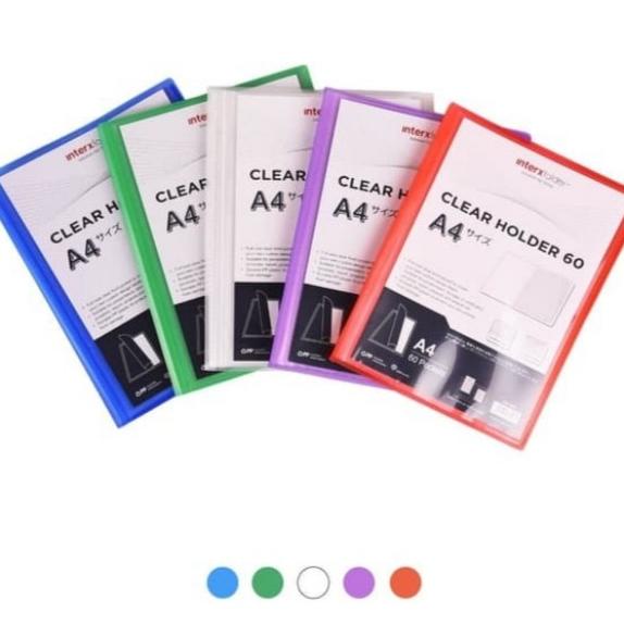 

BAYAR COD clear holder/dokumen keeper/display book A4 60 lembar inter x folder KOMPLIT Kode 683