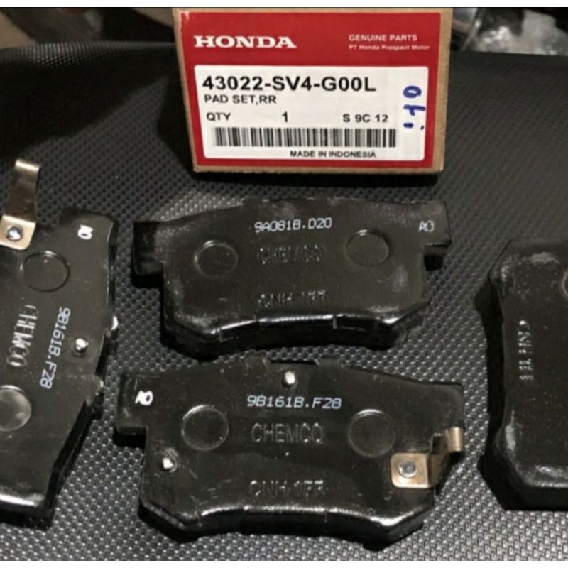 Kampas Rem Belakang Crv 2013-2016, Crv Gen 4 original